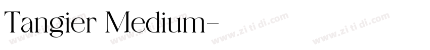 Tangier Medium字体转换
